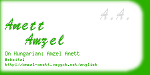 anett amzel business card